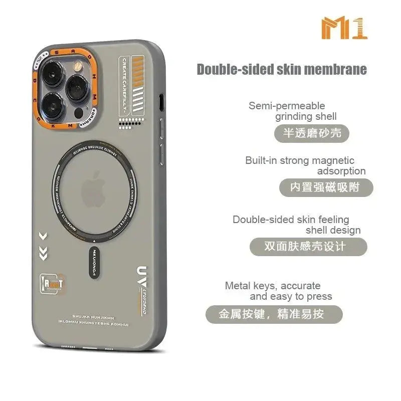 Funda magnética mate para Magsafe, carcasa con marco de lente de Metal de lujo para IPhone 12, 13, 14, 15 Pro Max, 15Pro, 14Pro, IPones, 15promax, I15 - La zona Apple