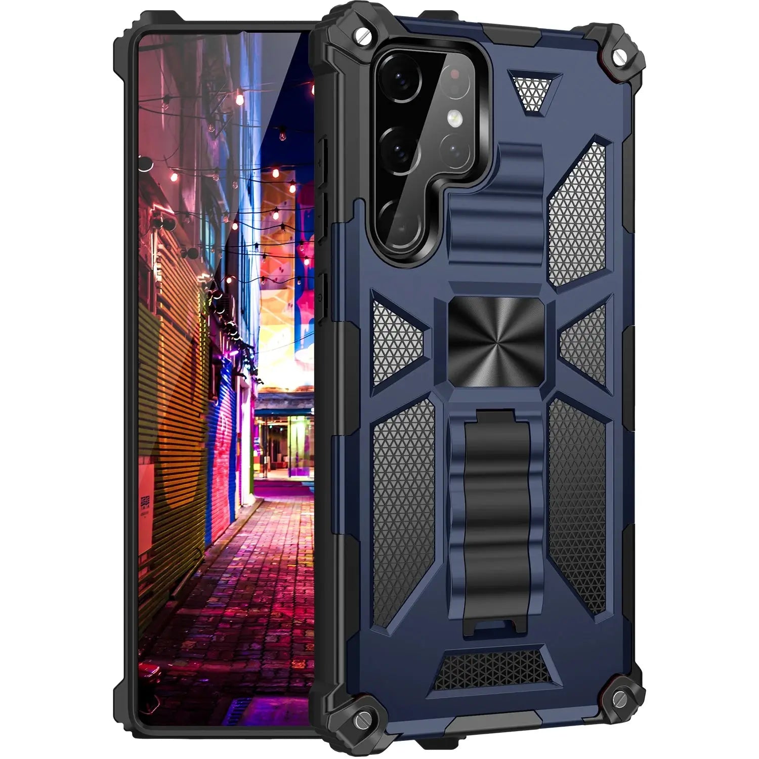 Funda ARMOR con soporte para Samsung Galaxy S22, S21, S20, S10 Plus, Note 20, Ultra, 10 Pro, S10E, - La zona Apple