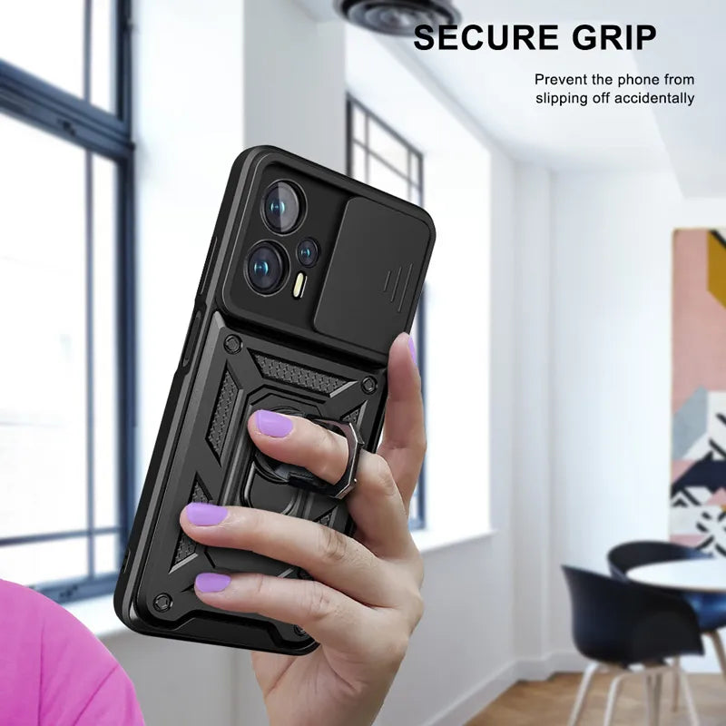 Funda Protectora a Prueba de Golpes con Protector de Lente de Cámara Deslizante para Xiaomi Poco F3, F4, GT, F5, Mi Poco X5, X4, X3 Pro, NFC, GT, M3, M4 Pro - La zona Apple