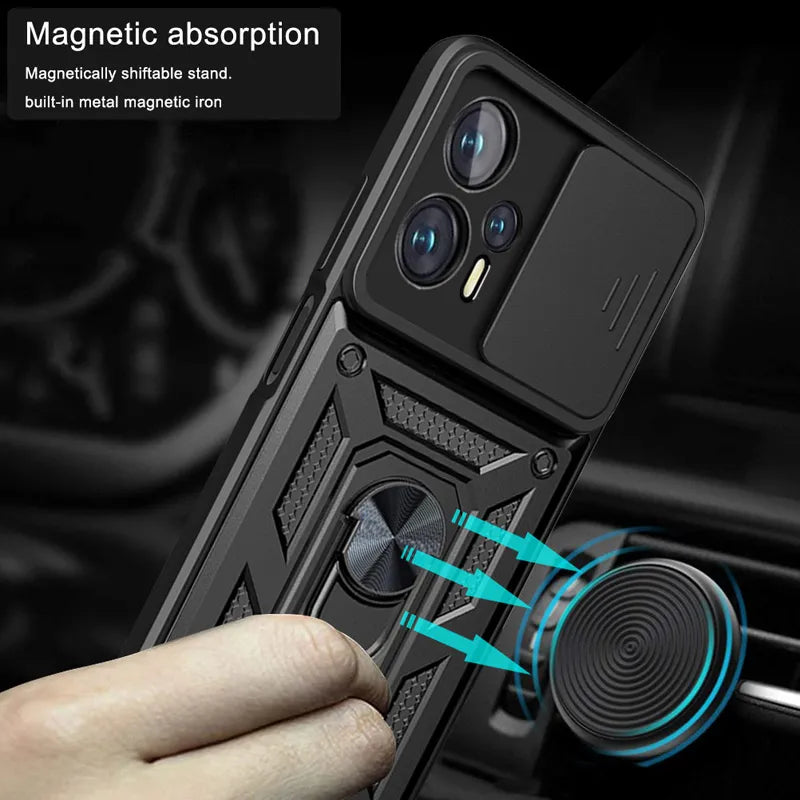 Funda Protectora a Prueba de Golpes con Protector de Lente de Cámara Deslizante para Xiaomi Poco F3, F4, GT, F5, Mi Poco X5, X4, X3 Pro, NFC, GT, M3, M4 Pro - La zona Apple