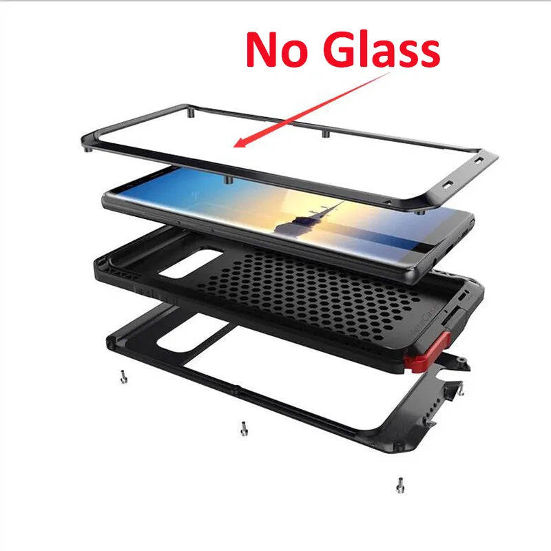 Funda Protectora de Metal para Samsung Galaxy - Armadura premium, Resistente a Prueba de Golpes - La zona Apple