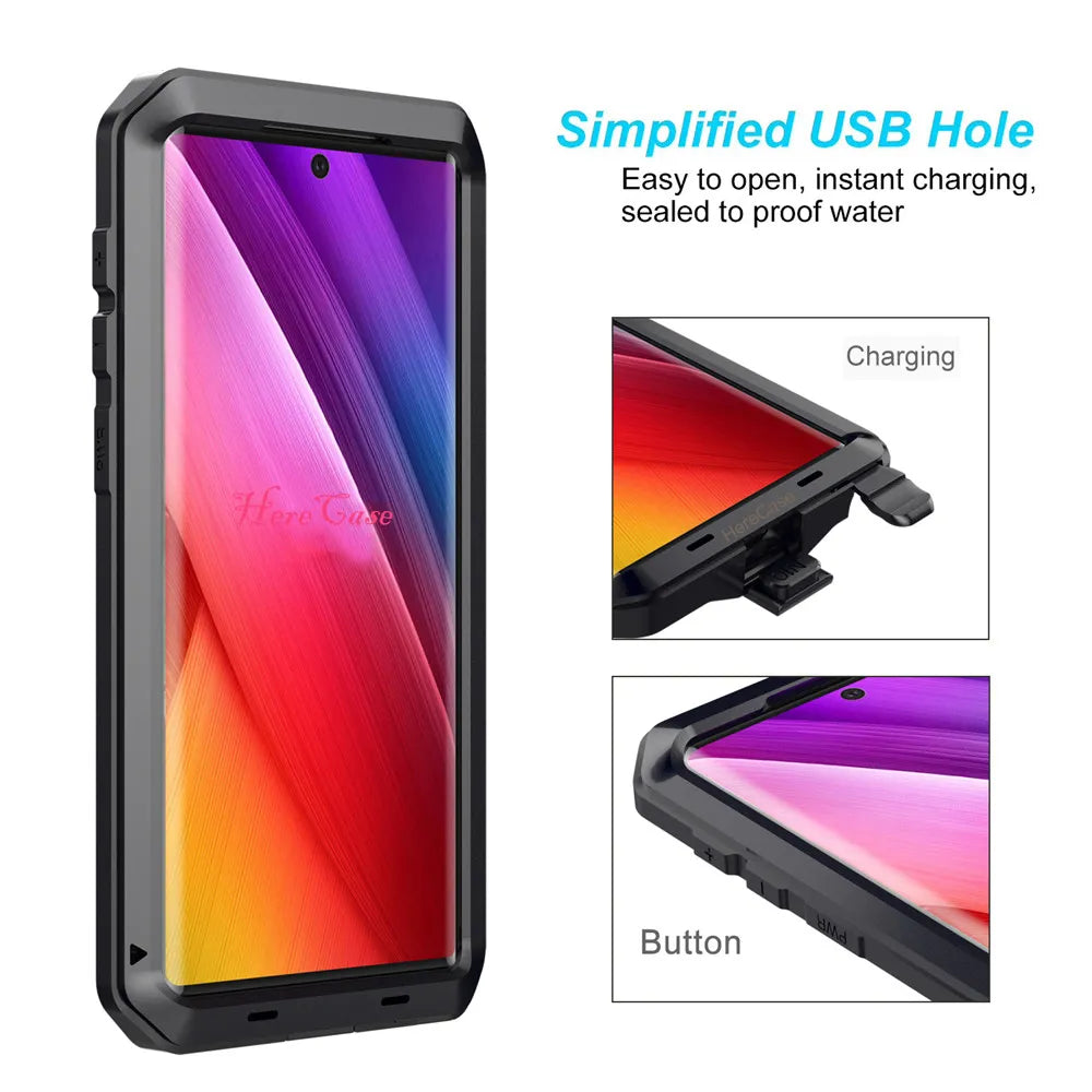 Funda Protectora de Metal para Samsung Galaxy - Armadura premium, Resistente a Prueba de Golpes - La zona Apple