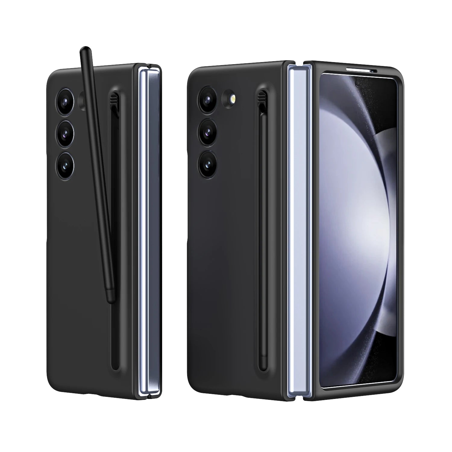 Funda protectora ultradelgada para Samsung Galaxy Z Fold 5, 4, 3, 5G, bolígrafo táctil, ranura delgada, PC, Z Fold 3, 4, 5 - La zona Apple