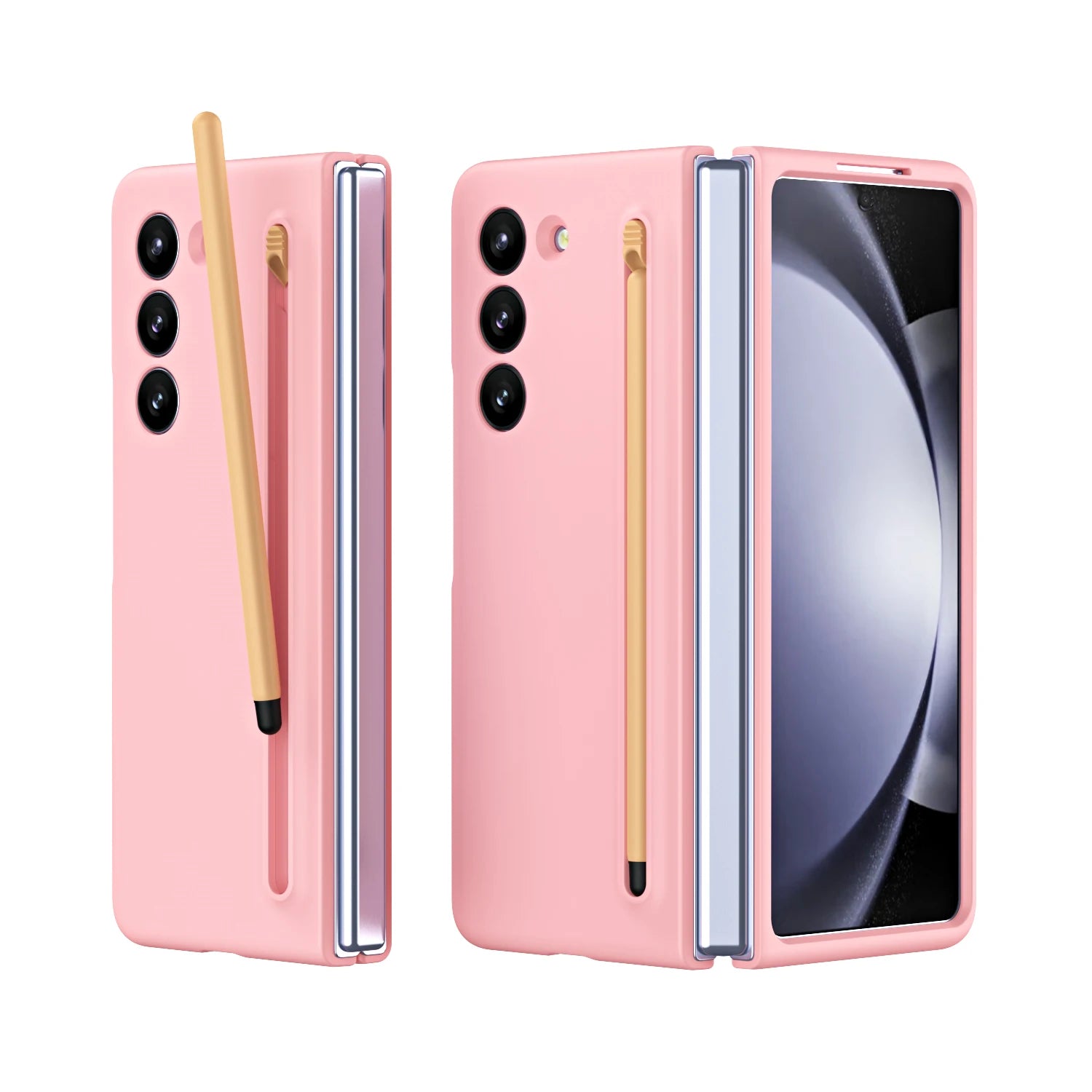 Funda protectora ultradelgada para Samsung Galaxy Z Fold 5, 4, 3, 5G, bolígrafo táctil, ranura delgada, PC, Z Fold 3, 4, 5 - La zona Apple
