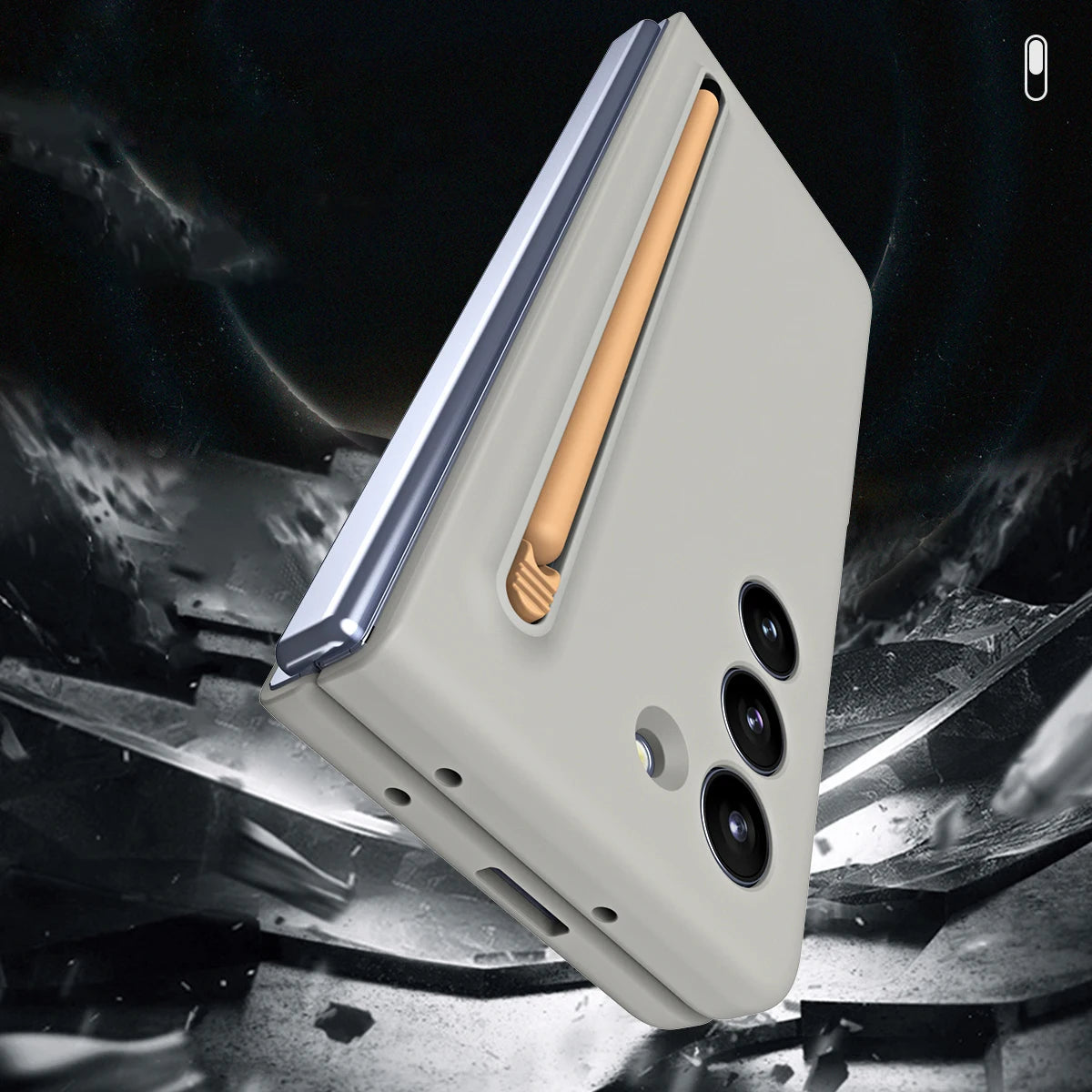 Funda protectora ultradelgada para Samsung Galaxy Z Fold 5, 4, 3, 5G, bolígrafo táctil, ranura delgada, PC, Z Fold 3, 4, 5 - La zona Apple