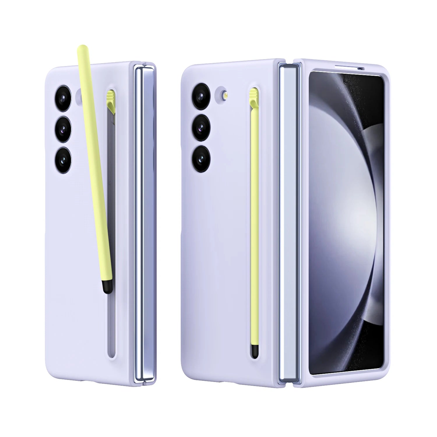 Funda protectora ultradelgada para Samsung Galaxy Z Fold 5, 4, 3, 5G, bolígrafo táctil, ranura delgada, PC, Z Fold 3, 4, 5 - La zona Apple