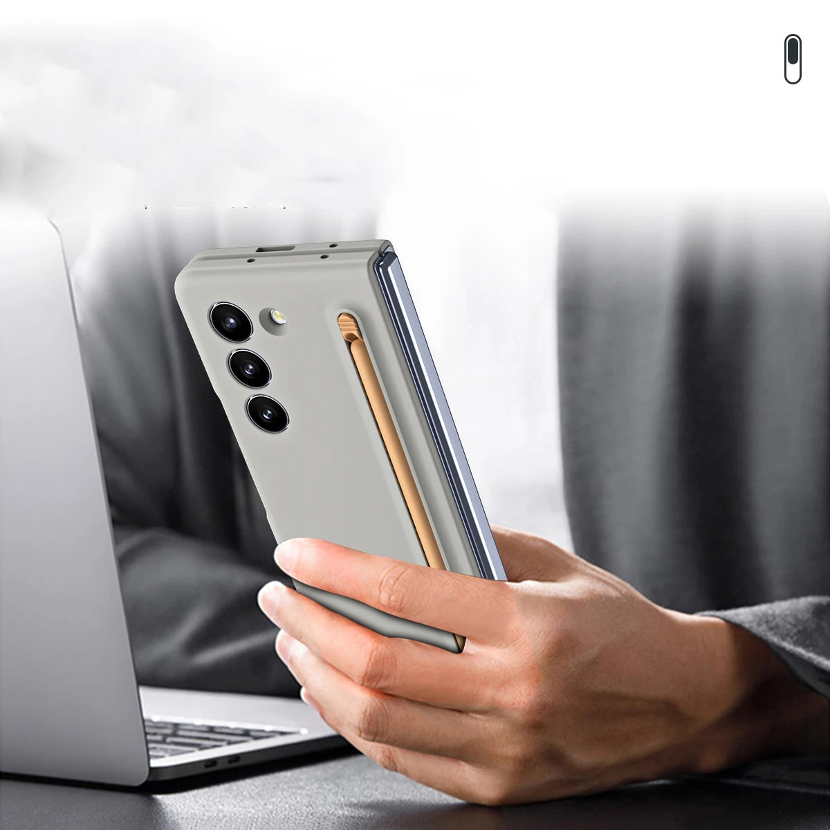 Funda protectora ultradelgada para Samsung Galaxy Z Fold 5, 4, 3, 5G, bolígrafo táctil, ranura delgada, PC, Z Fold 3, 4, 5 - La zona Apple