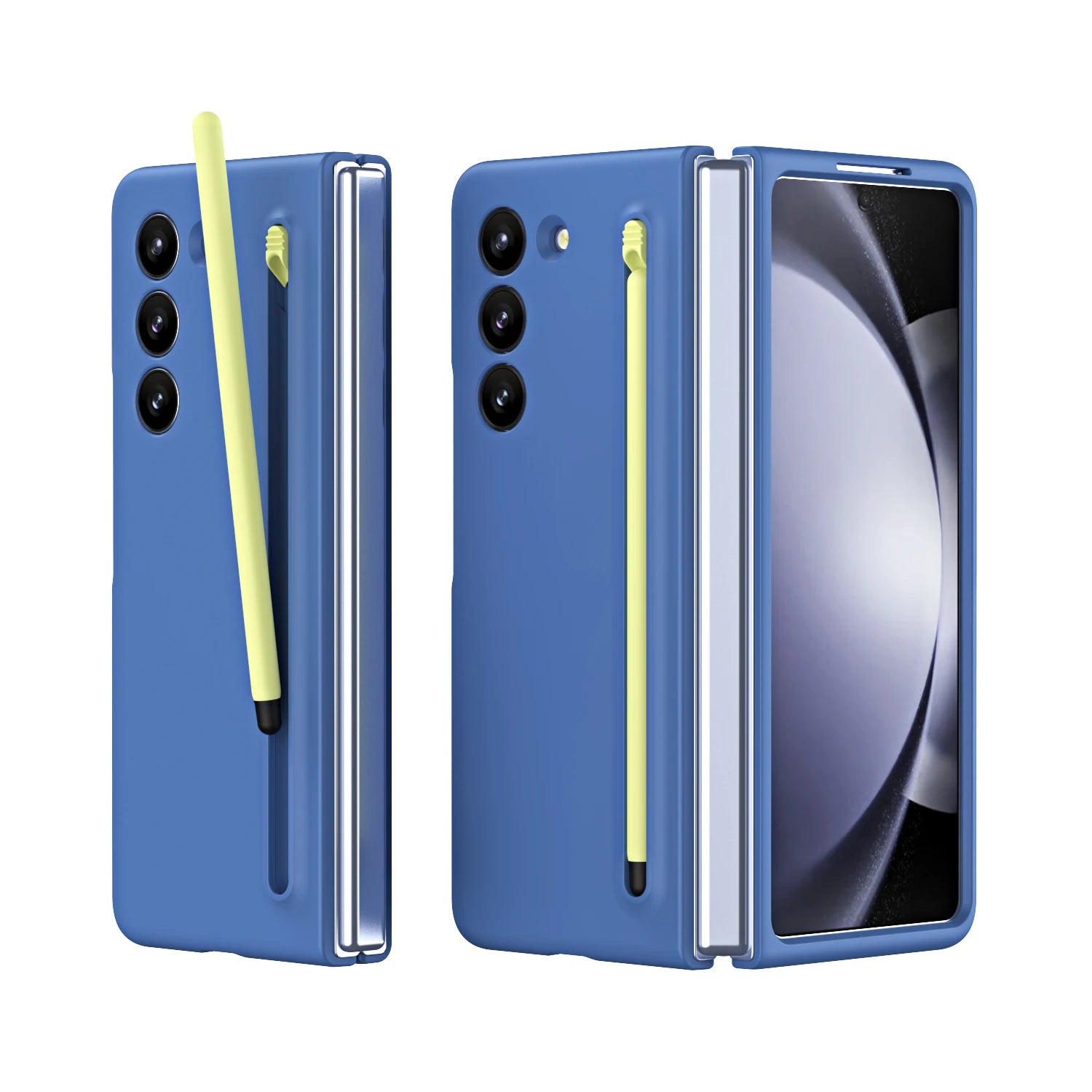 Funda protectora ultradelgada para Samsung Galaxy Z Fold 5, 4, 3, 5G, bolígrafo táctil, ranura delgada, PC, Z Fold 3, 4, 5 - La zona Apple