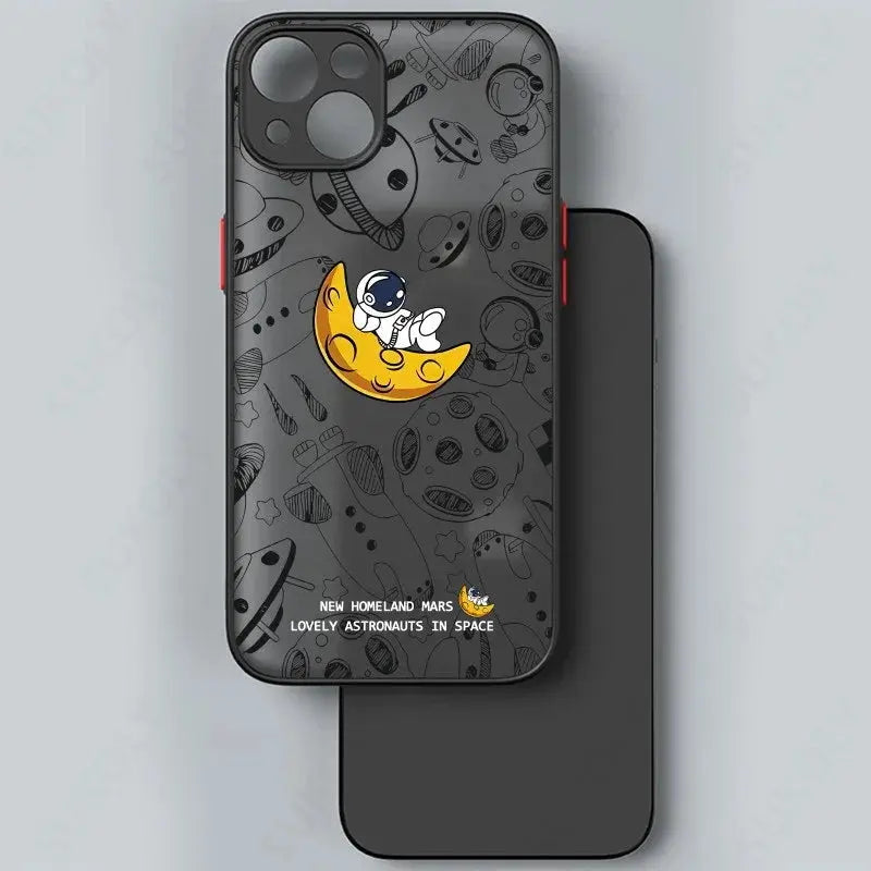 Funda Transparente de Astronauta para iPhone 15,14,13,12,11 - La zona Apple