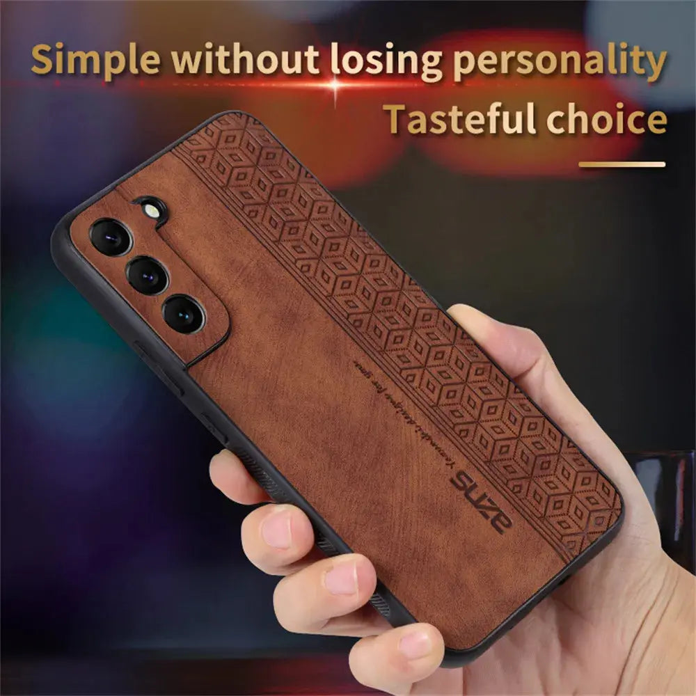 Funda de Cuero PU Suave a Prueba de Golpes para Galaxy S22, S21, S23 Plus, Ultra, FE - La zona Apple