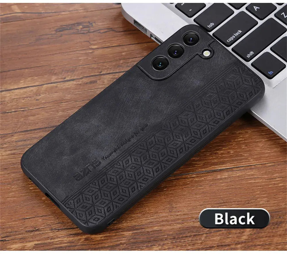 Funda de Cuero PU Suave a Prueba de Golpes para Galaxy S22, S21, S23 Plus, Ultra, FE - La zona Apple