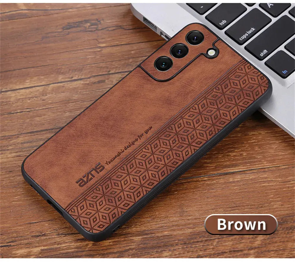 Funda de Cuero PU Suave a Prueba de Golpes para Galaxy S22, S21, S23 Plus, Ultra, FE - La zona Apple
