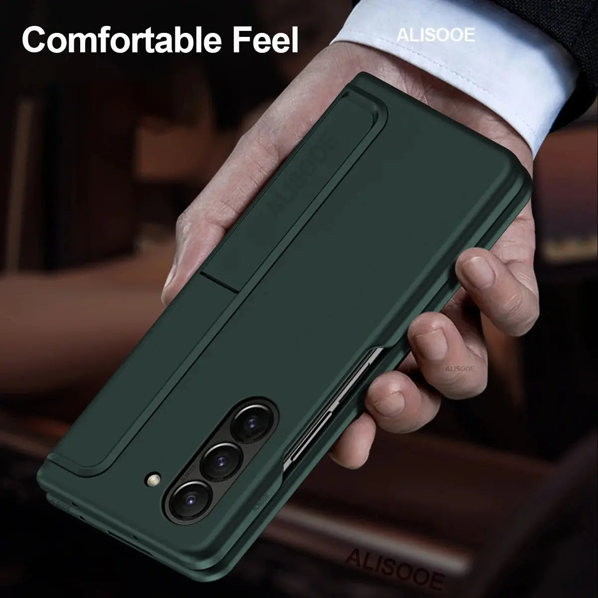 Fundas para Samsung Galaxy Z Fold 5 4 3, funda con ranura para bolígrafo con lápiz táctil, soporte Invisible para Galaxy Z Fold 5, funda trasera - La zona Apple