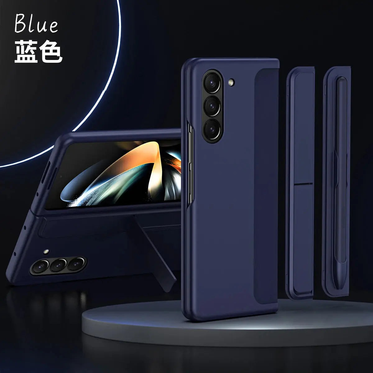 Fundas para Samsung Galaxy Z Fold 5 4 3, funda con ranura para bolígrafo con lápiz táctil, soporte Invisible para Galaxy Z Fold 5, funda trasera - La zona Apple