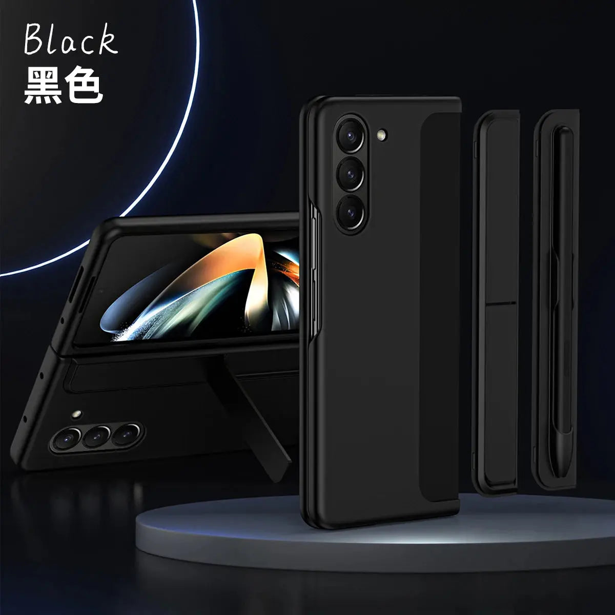 Fundas para Samsung Galaxy Z Fold 5 4 3, funda con ranura para bolígrafo con lápiz táctil, soporte Invisible para Galaxy Z Fold 5, funda trasera - La zona Apple