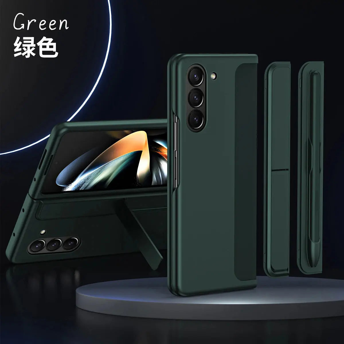 Fundas para Samsung Galaxy Z Fold 5 4 3, funda con ranura para bolígrafo con lápiz táctil, soporte Invisible para Galaxy Z Fold 5, funda trasera - La zona Apple