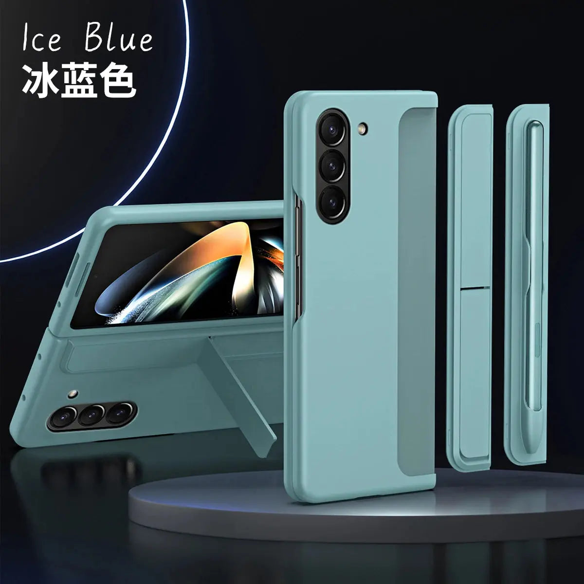 Fundas para Samsung Galaxy Z Fold 5 4 3, funda con ranura para bolígrafo con lápiz táctil, soporte Invisible para Galaxy Z Fold 5, funda trasera - La zona Apple