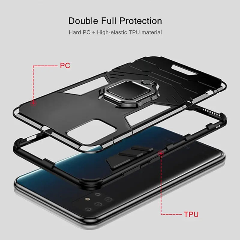 Funda a prueba de golpes de silicona con parachoques magnético para Samsung Galaxy A51 A71 C.G.XXI