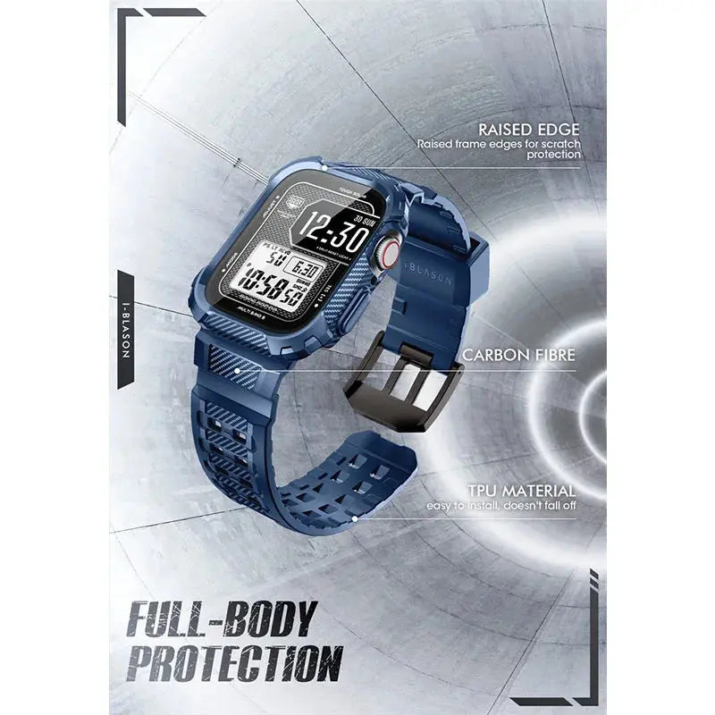 Funda para Apple Watch 6/5/4/SE2/SE, 44mm, Armorbox, resistente, con 2 paquetes, Protector de pantalla de vidrio templado incorporado - La zona Apple