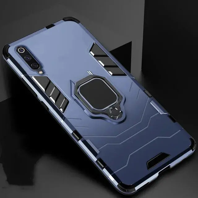 KEYSION-Funda de armadura a prueba de golpes para Samsung Galaxy A50, A30, A20, soporte de anillo de coche, funda de teléfono para Samsung Galaxy A7 2018 M20 - La zona Apple