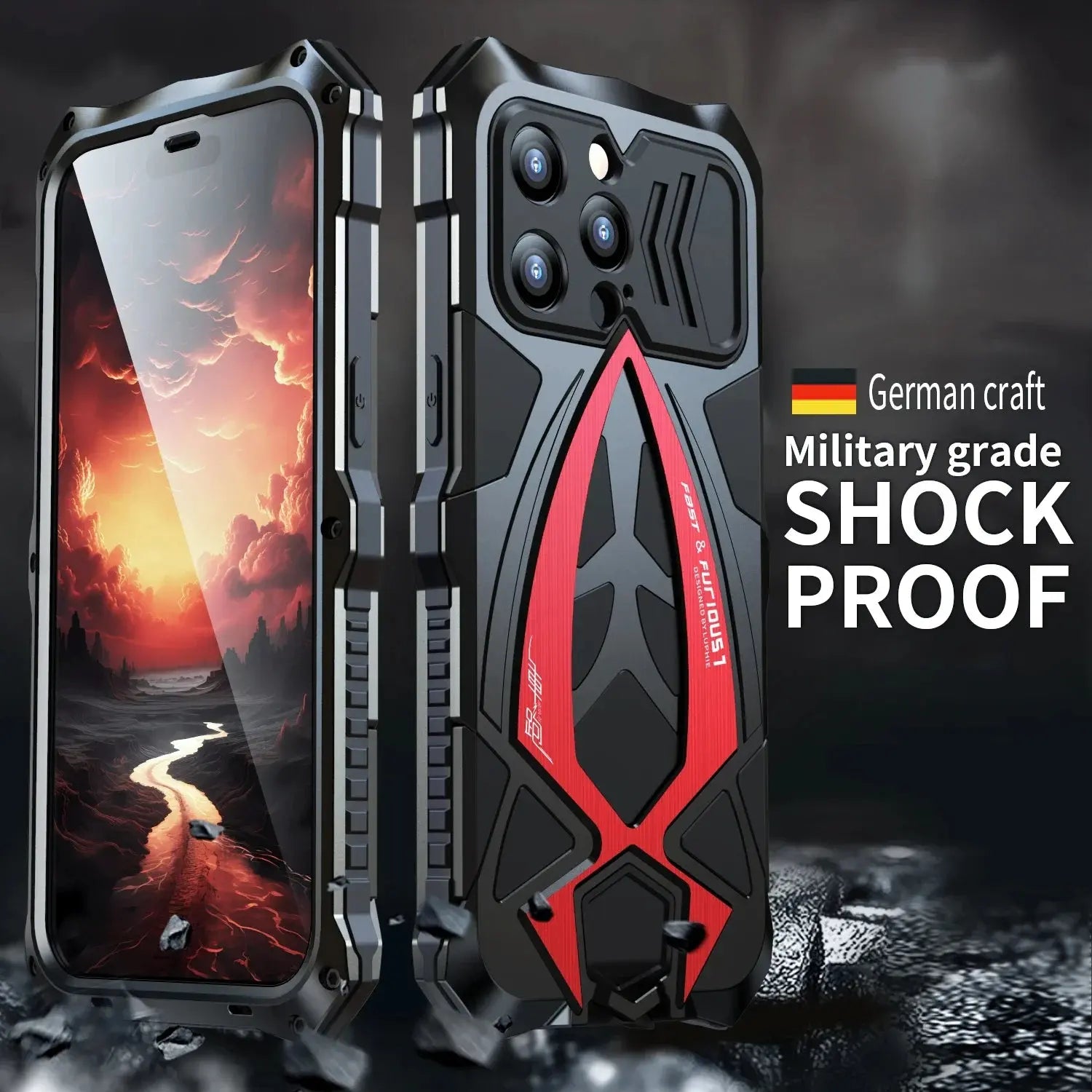 Funda de Armadura de Metal Original para iPhone 15 Pro Max Plus, 14 PM - La zona Apple