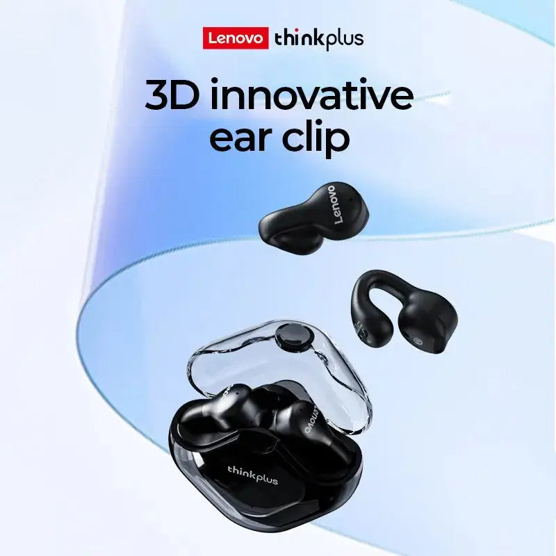 Lenovo-auriculares inalámbricos XT61 con micrófonos, calidad de sonido HiFi, diseño innovador 3D, Clip para la oreja - La zona Apple