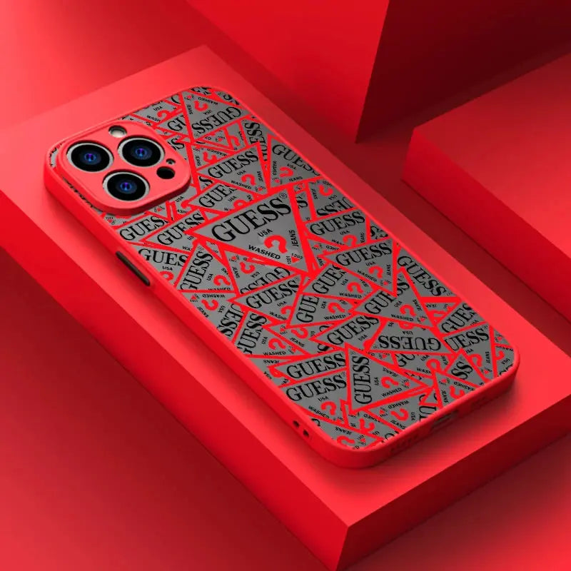 Love G-Guess What For Apple iPhone 14 13 12 11 XS Mini Pro Max 8 7 6S 6 XR X Plus Frosted Translucent Phone Case - La zona Apple