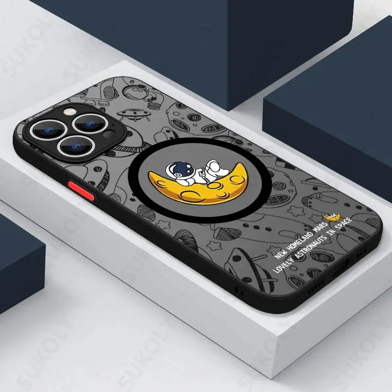 Funda Magsafe astronauta para iPhone 14 Pro Max 13 12 Pro 11 - La zona Apple
