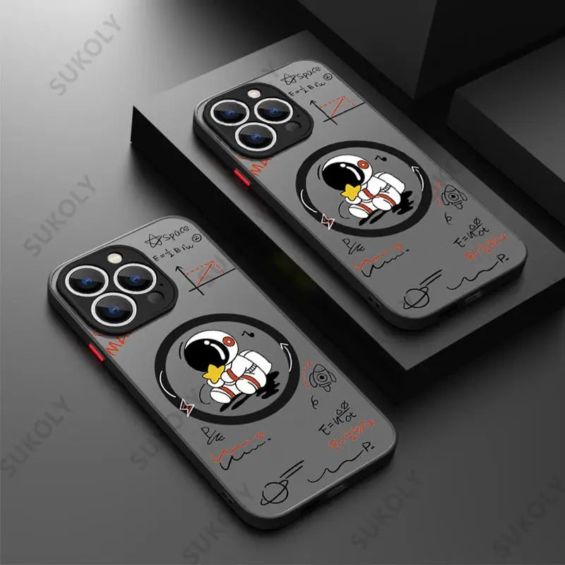 Funda Magsafe astronauta para iPhone 14 Pro Max 13 12 Pro 11 - La zona Apple