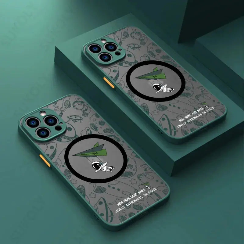 Funda Magsafe astronauta para iPhone 14 Pro Max 13 12 Pro 11 - La zona Apple