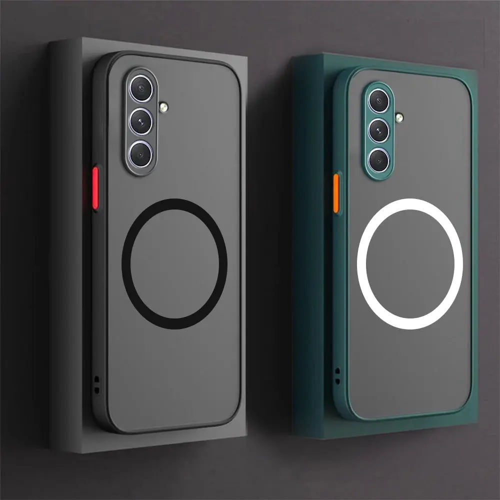 Magsafe-funda de teléfono con carga inalámbrica, carcasa A prueba de golpes, armadura mate para PC, Samsung Galaxy A14, A34, A54, 5G, Samung A 14, 34, 54, 5G - La zona Apple