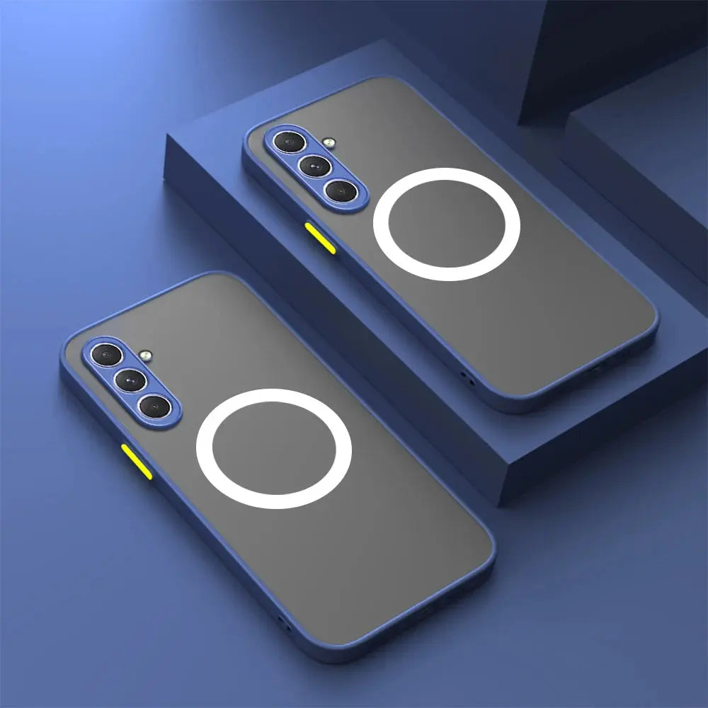 Magsafe-funda de teléfono con carga inalámbrica, carcasa A prueba de golpes, armadura mate para PC, Samsung Galaxy A14, A34, A54, 5G, Samung A 14, 34, 54, 5G - La zona Apple
