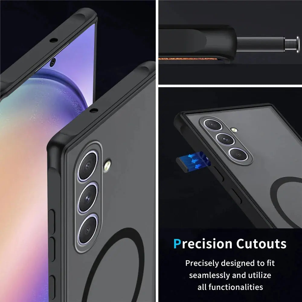 Magsafe-funda de teléfono con carga inalámbrica, carcasa A prueba de golpes, armadura mate para PC, Samsung Galaxy A14, A34, A54, 5G, Samung A 14, 34, 54, 5G - La zona Apple