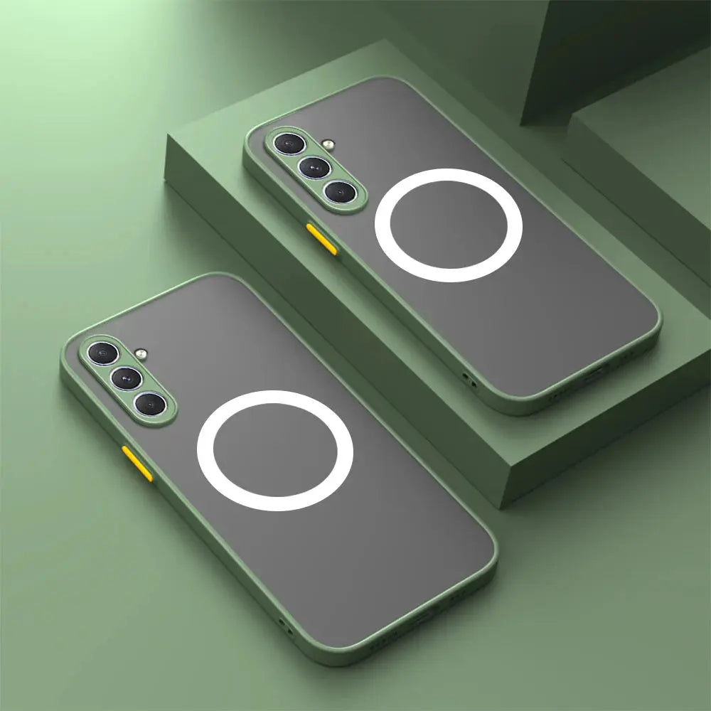 Magsafe-funda de teléfono con carga inalámbrica, carcasa A prueba de golpes, armadura mate para PC, Samsung Galaxy A14, A34, A54, 5G, Samung A 14, 34, 54, 5G - La zona Apple
