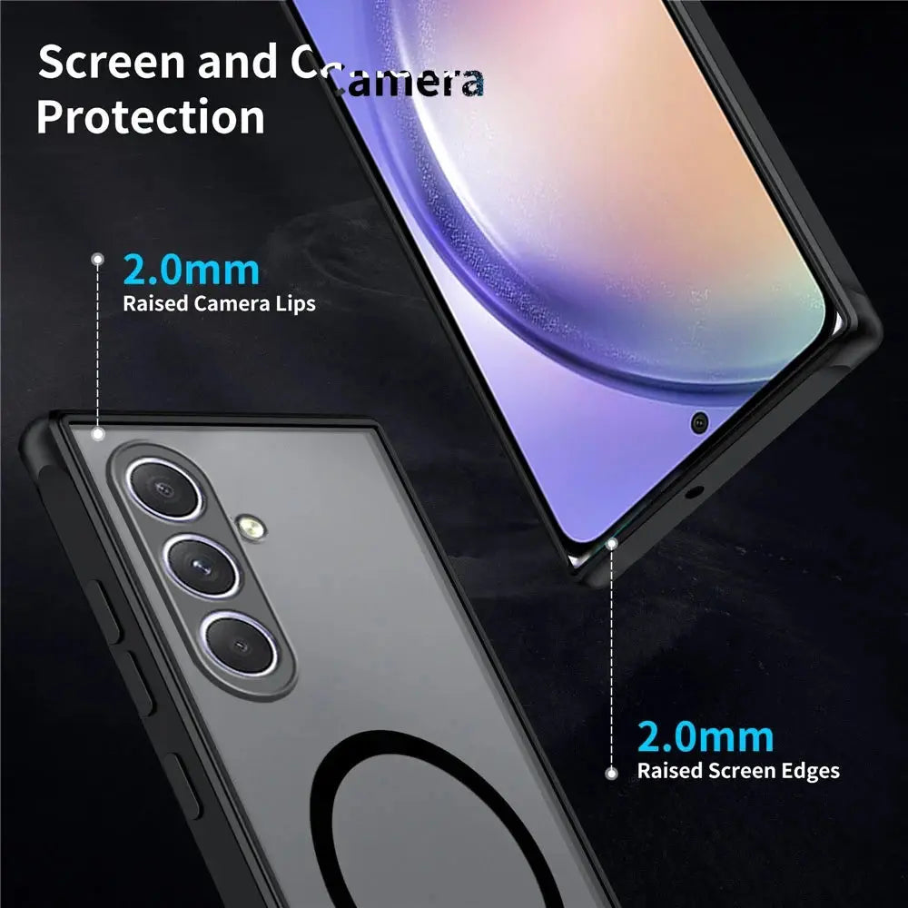 Magsafe-funda de teléfono con carga inalámbrica, carcasa A prueba de golpes, armadura mate para PC, Samsung Galaxy A14, A34, A54, 5G, Samung A 14, 34, 54, 5G - La zona Apple