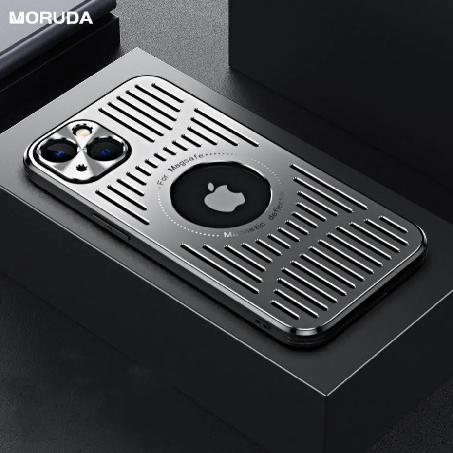 Funda Magsafe de Metal de carga inalámbrica para iPhone 14 Pro Max 13 Promax 12 15 Pro - La zona Apple