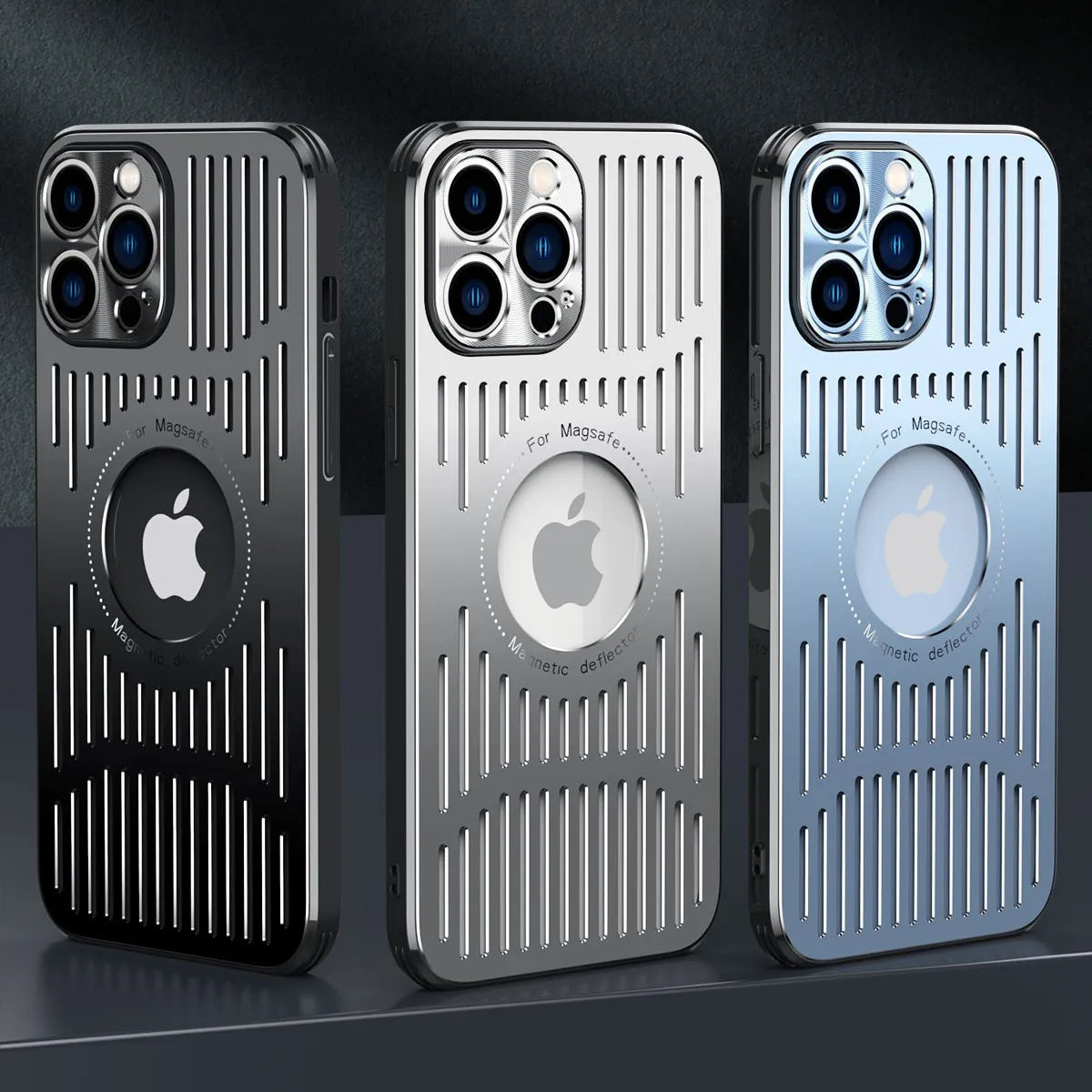 Funda Magsafe de Metal de carga inalámbrica para iPhone 14 Pro Max 13 Promax 12 15 Pro - La zona Apple