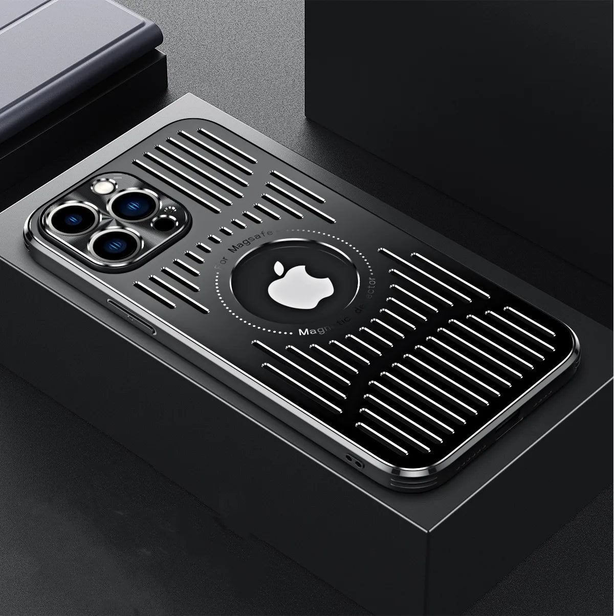 Funda Magsafe de Metal de carga inalámbrica para iPhone 14 Pro Max 13 Promax 12 15 Pro - La zona Apple