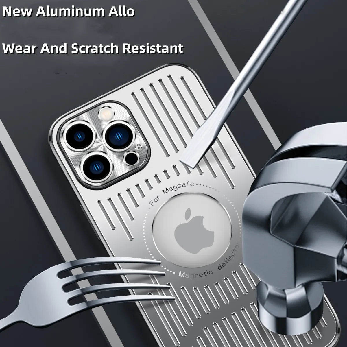 Funda Magsafe de Metal de carga inalámbrica para iPhone 14 Pro Max 13 Promax 12 15 Pro - La zona Apple