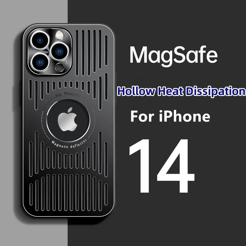 Funda Magsafe de Metal de carga inalámbrica para iPhone 14 Pro Max 13 Promax 12 15 Pro - La zona Apple