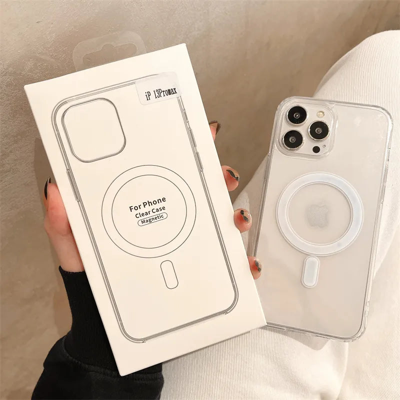 Funda transparente Magsafe magnética de carga inalámbrica para iPhone - La zona Apple