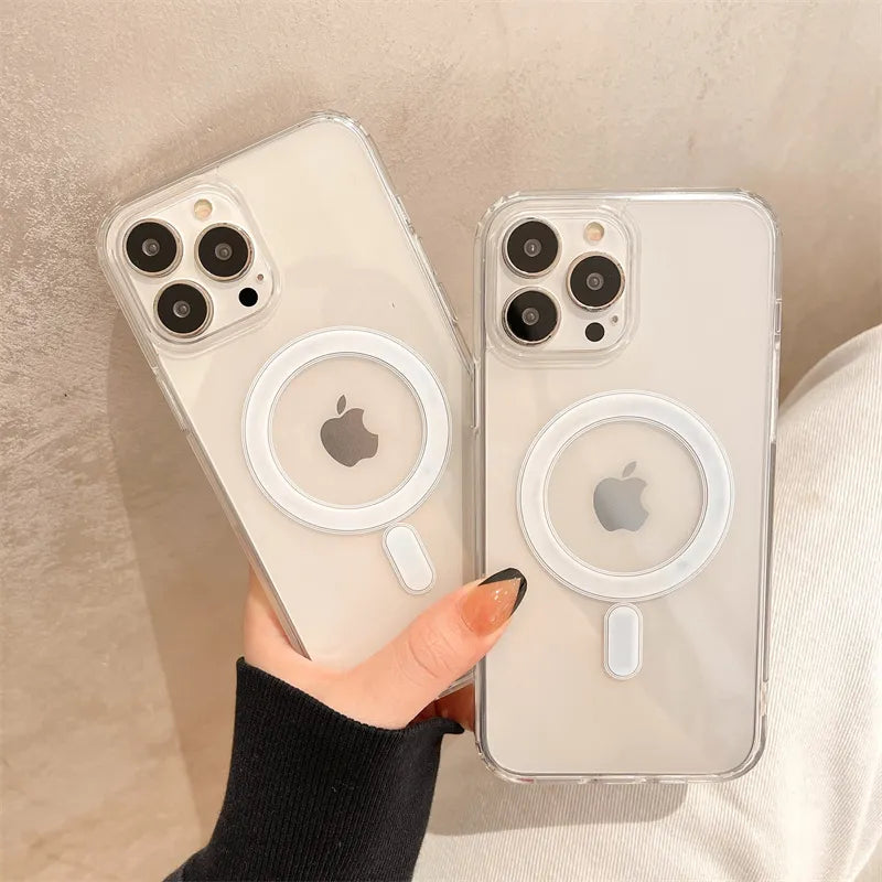 Funda transparente Magsafe magnética de carga inalámbrica para iPhone - La zona Apple