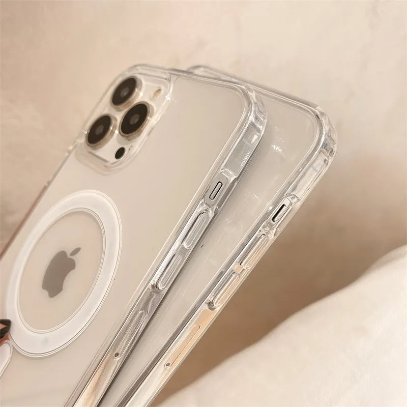 Funda transparente Magsafe magnética de carga inalámbrica para iPhone - La zona Apple