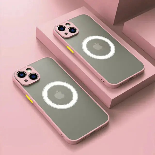 Magsafe-funda magnética de lujo para teléfono móvil, carcasa de armadura a prueba de golpes para iPhone 14, 13, 12, 11 Pro Max, Mini, 14Plus, X, XR, XS La zona Apple