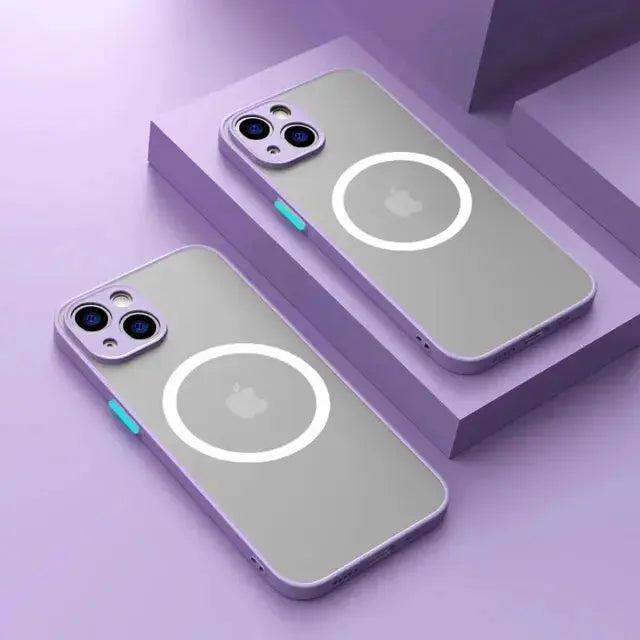 Magsafe-funda magnética de lujo para teléfono móvil, carcasa de armadura a prueba de golpes para iPhone 14, 13, 12, 11 Pro Max, Mini, 14Plus, X, XR, XS La zona Apple