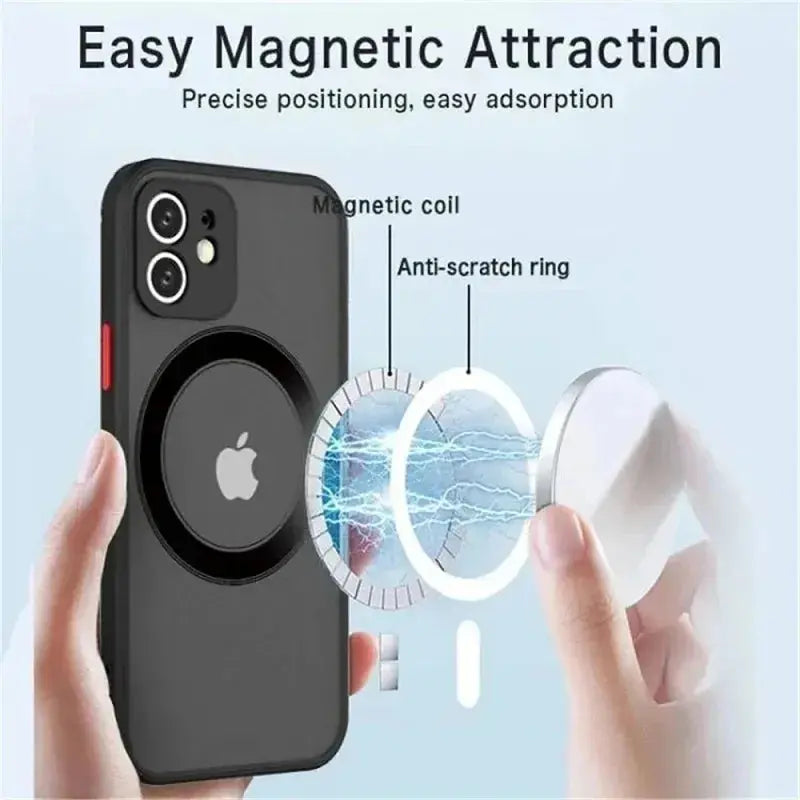 Magsafe-funda magnética de lujo para teléfono móvil, carcasa de armadura a prueba de golpes para iPhone 14, 13, 12, 11 Pro Max, Mini, 14Plus, X, XR, XS La zona Apple