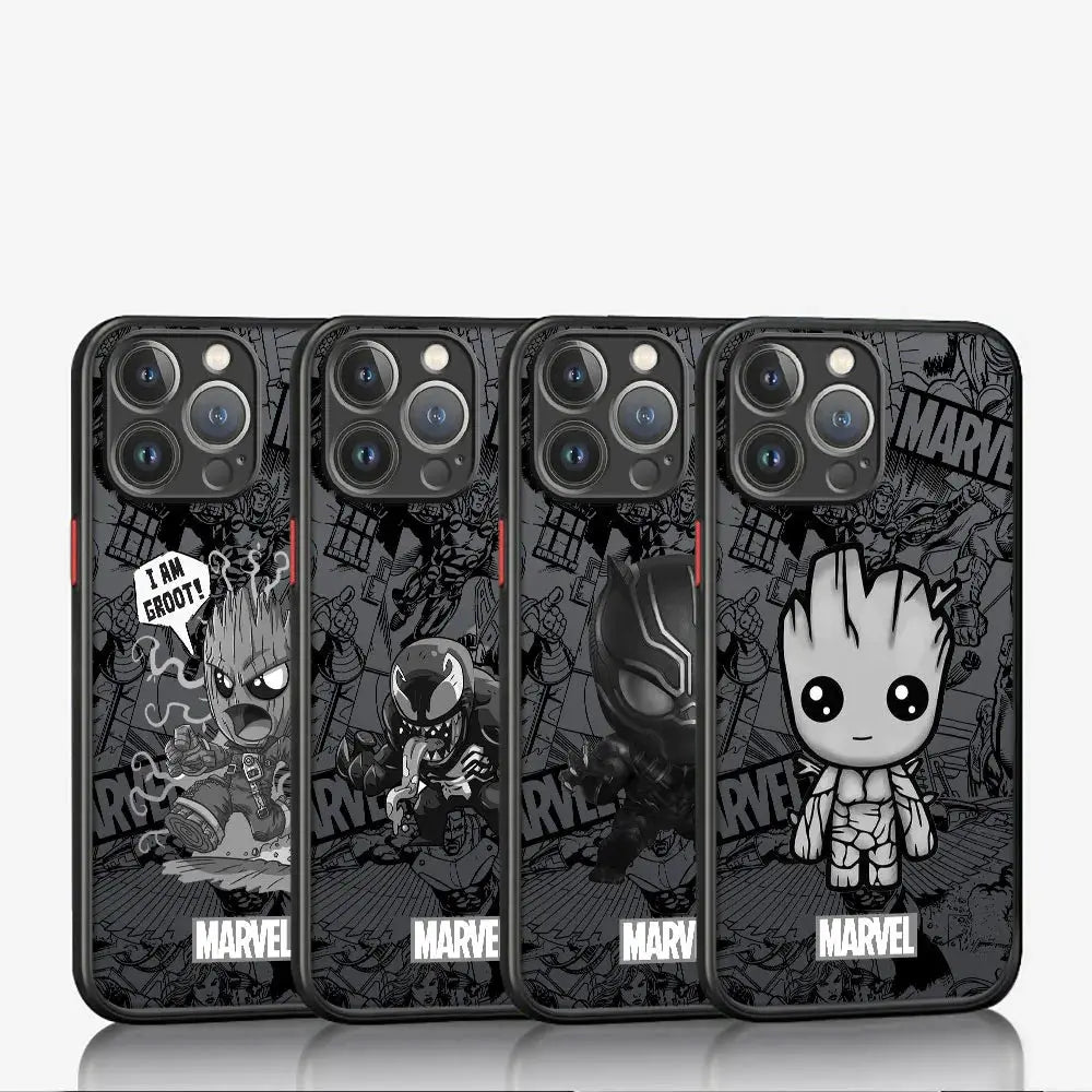 funda Marvel Comic Groot Venom para iPhone 14 Plus 13 Pro Max 11 12 Mini XR X XS 7 8 . - La zona Apple