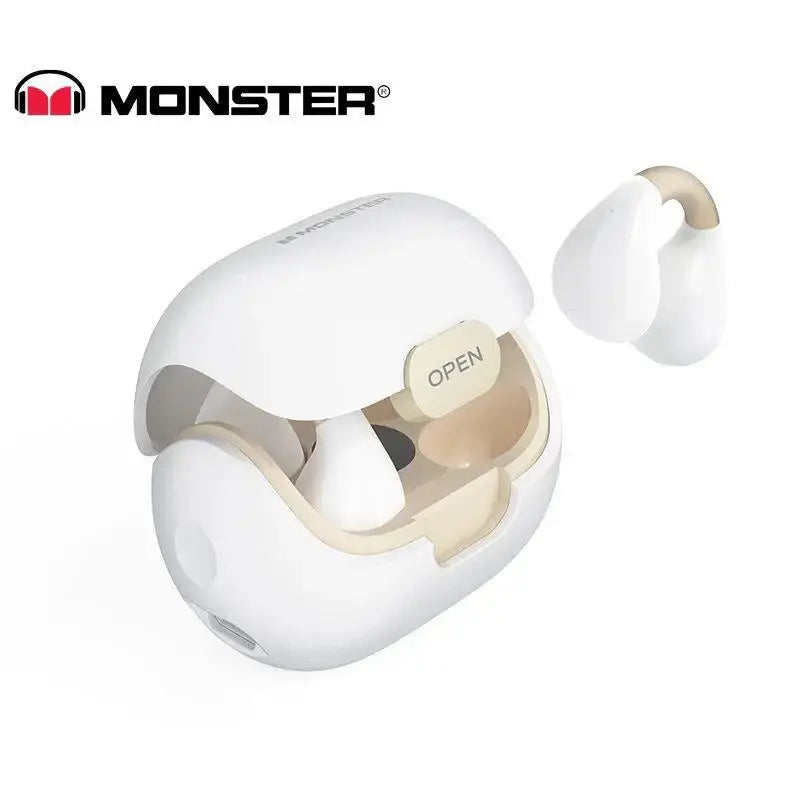 Monster-auriculares inalámbricos TWS con Bluetooth 5.3 conducción ósea, reducción de ruido, impermeables - La zona Apple