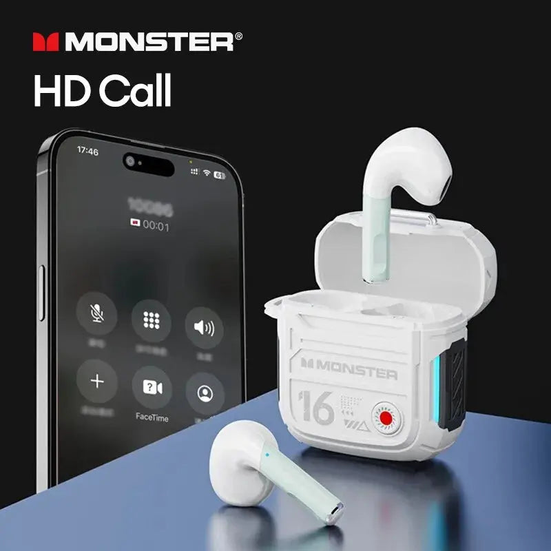 Monster-auriculares inalámbricos XKT16 con Bluetooth 5,3, sonido HiFi, HD, Control táctil - La zona Apple
