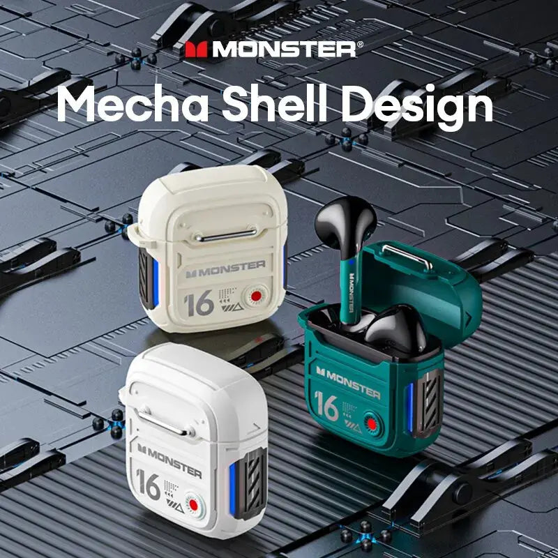 Monster-auriculares inalámbricos XKT16 con Bluetooth 5,3, sonido HiFi, HD, Control táctil - La zona Apple